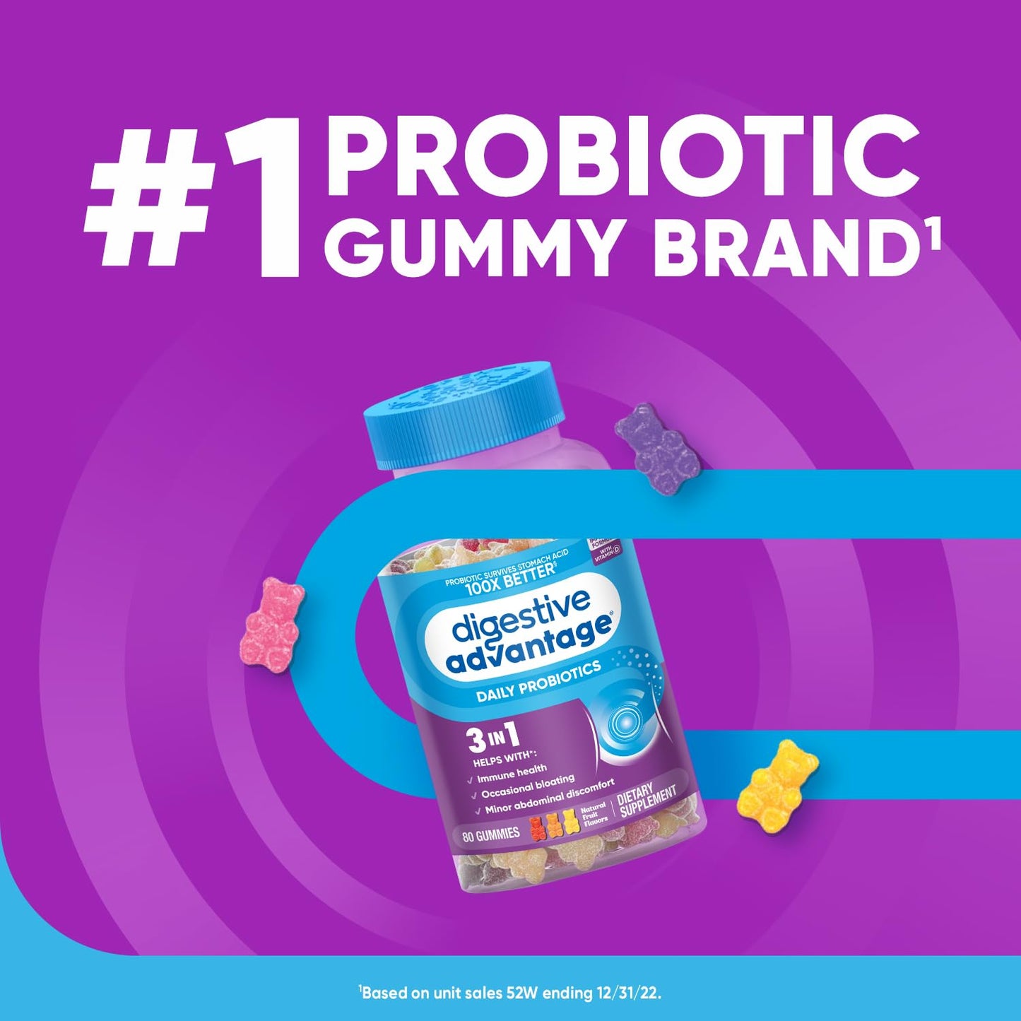 Digestive Advantage Daily Probiotic Gummies 240 Gummies