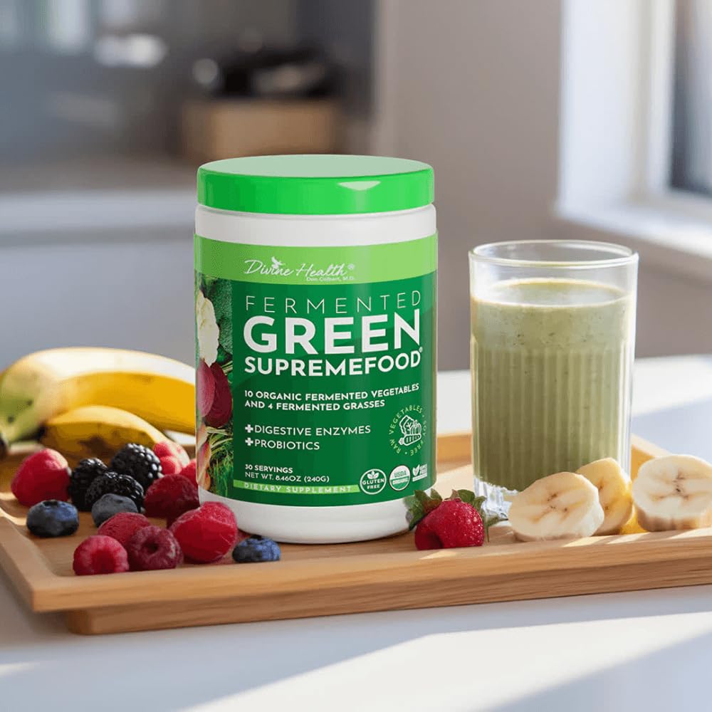 Divine Health Fermented Green Supremefood Powder 7.4 oz