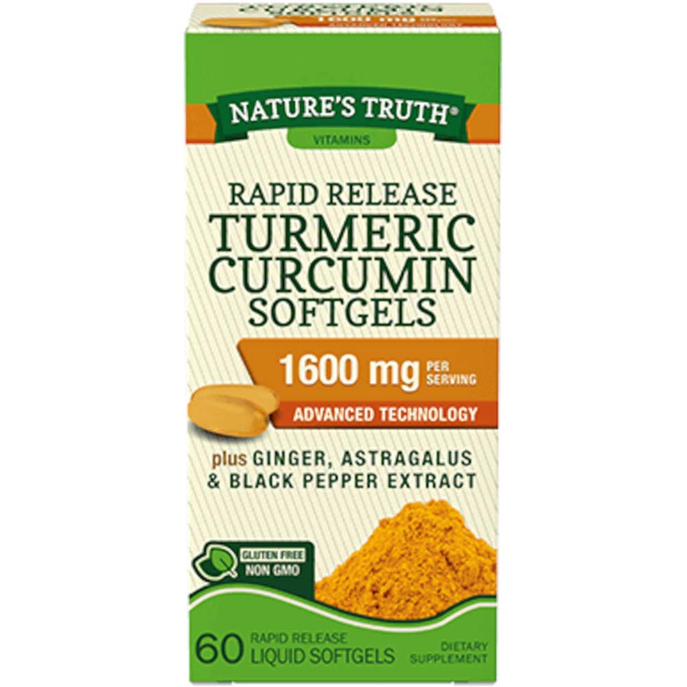 Nature's Truth Rapid Release Turmeric Curcumin Softgels, 180 Softgels