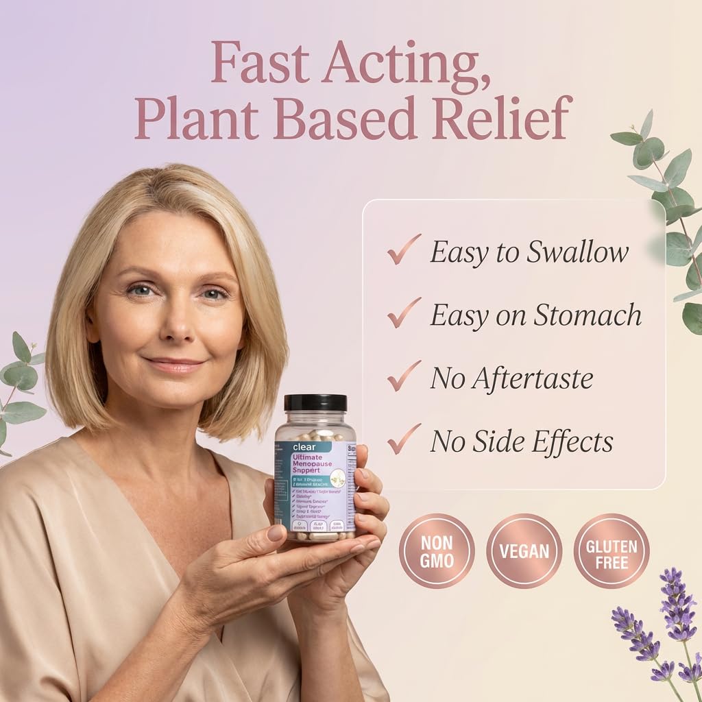 Clear Probiotics Menopause Support for Women 60 Capsules