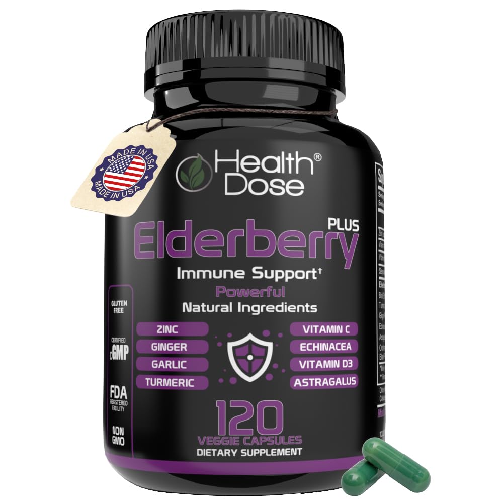 Health Dose Elderberry Plus Capsules 120 Capsules