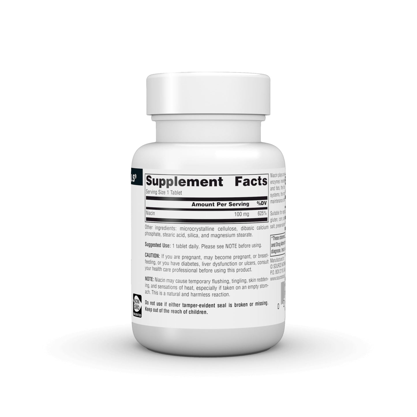 Source Naturals Niacin Vitamin B-3 100 mg Tablet, 100 Tablets