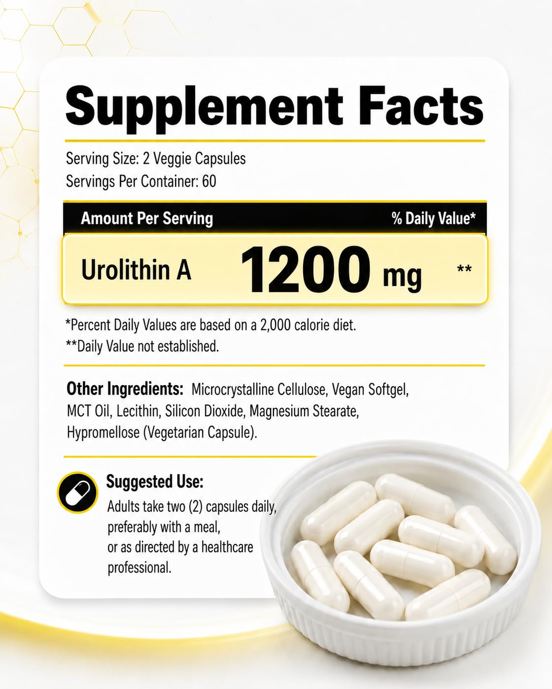 CKM Urolithin A Supplement 1200mg Capsules, 120 Capsules