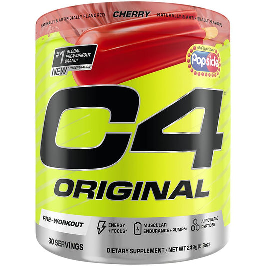 C4 Original Pre Workout Powder Cherry Popsicle 8.8 oz