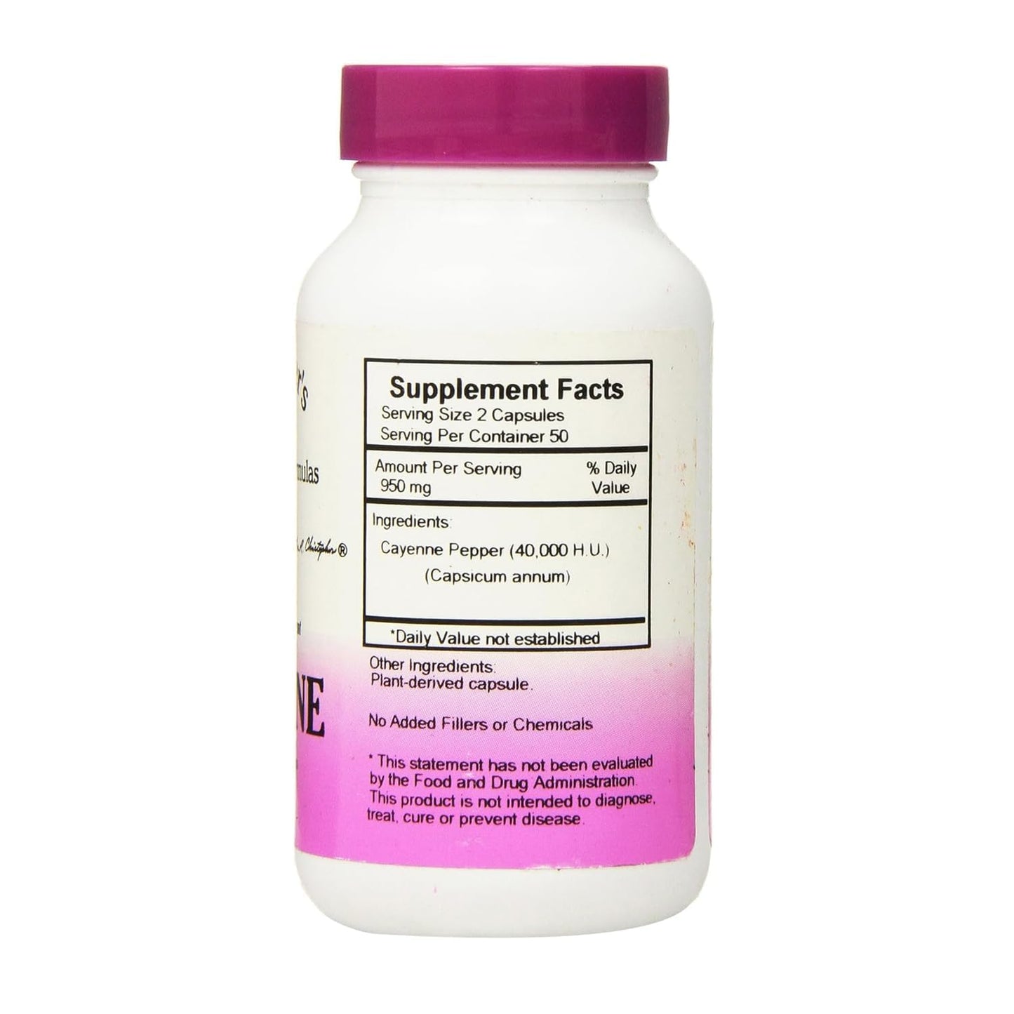 Christopher's Original Formulas Cayenne Formula, 100 Capsules