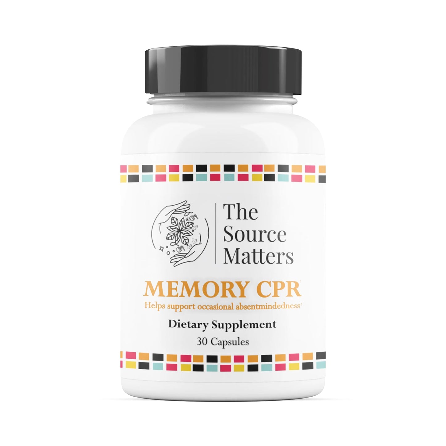 The Source Matters Memory CPR Cognitive & Brain Health Support with Ginkgo Biloba, Huperzine A, and Antioxidants Capsules 30