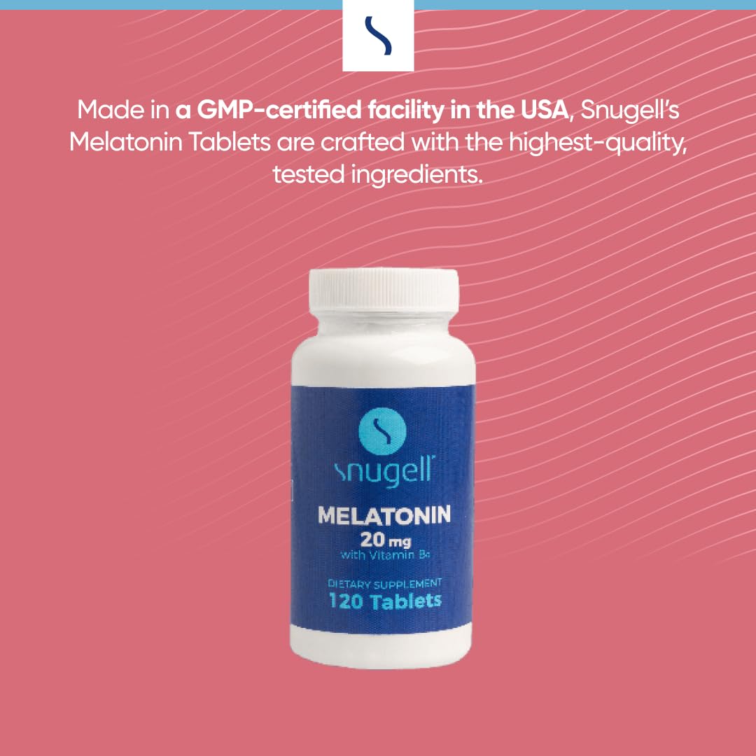 Snugell Melatonin 20 mg with Vitamin B6 Tablets 120