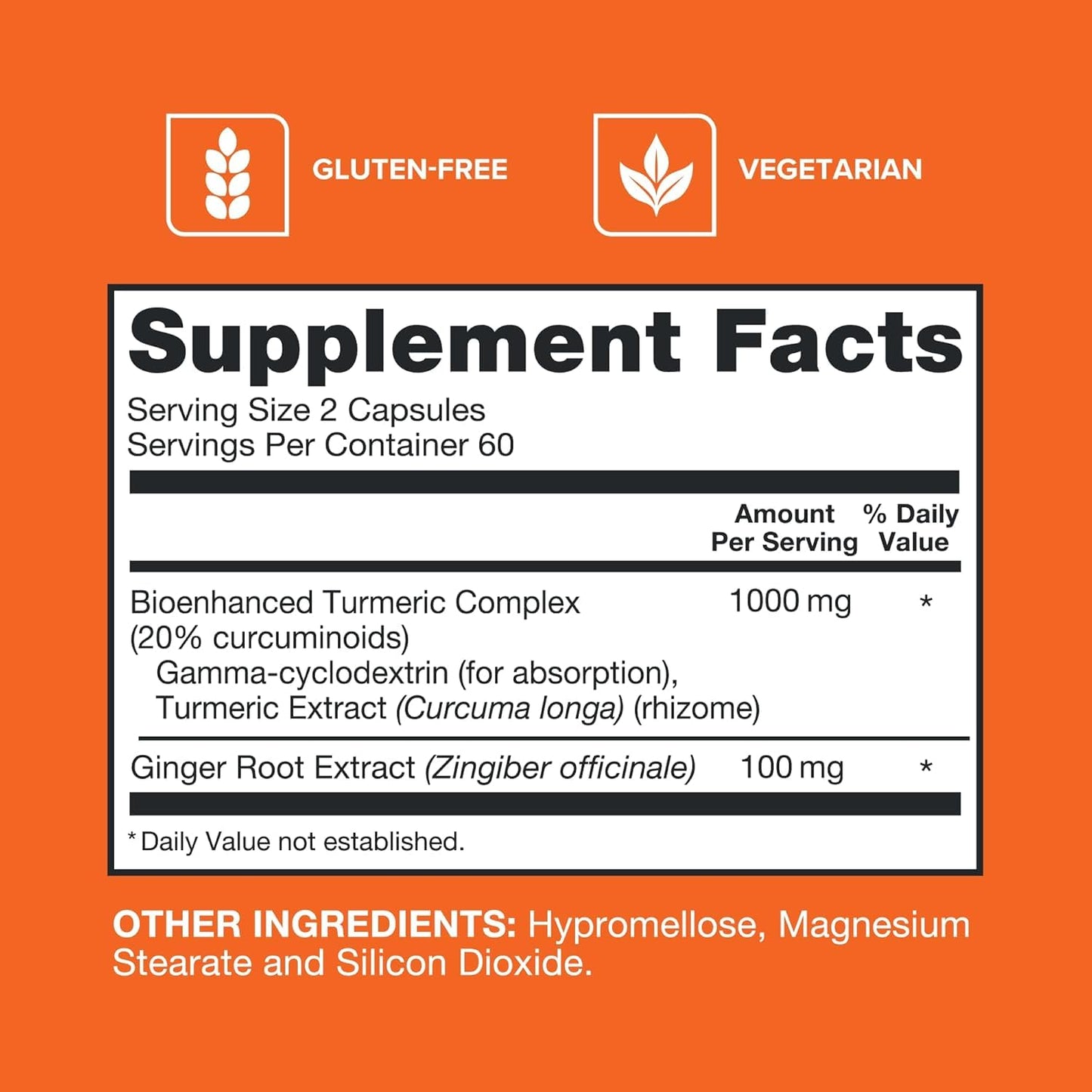Qunol Turmeric and Ginger 1000mg Capsules, 120 Count