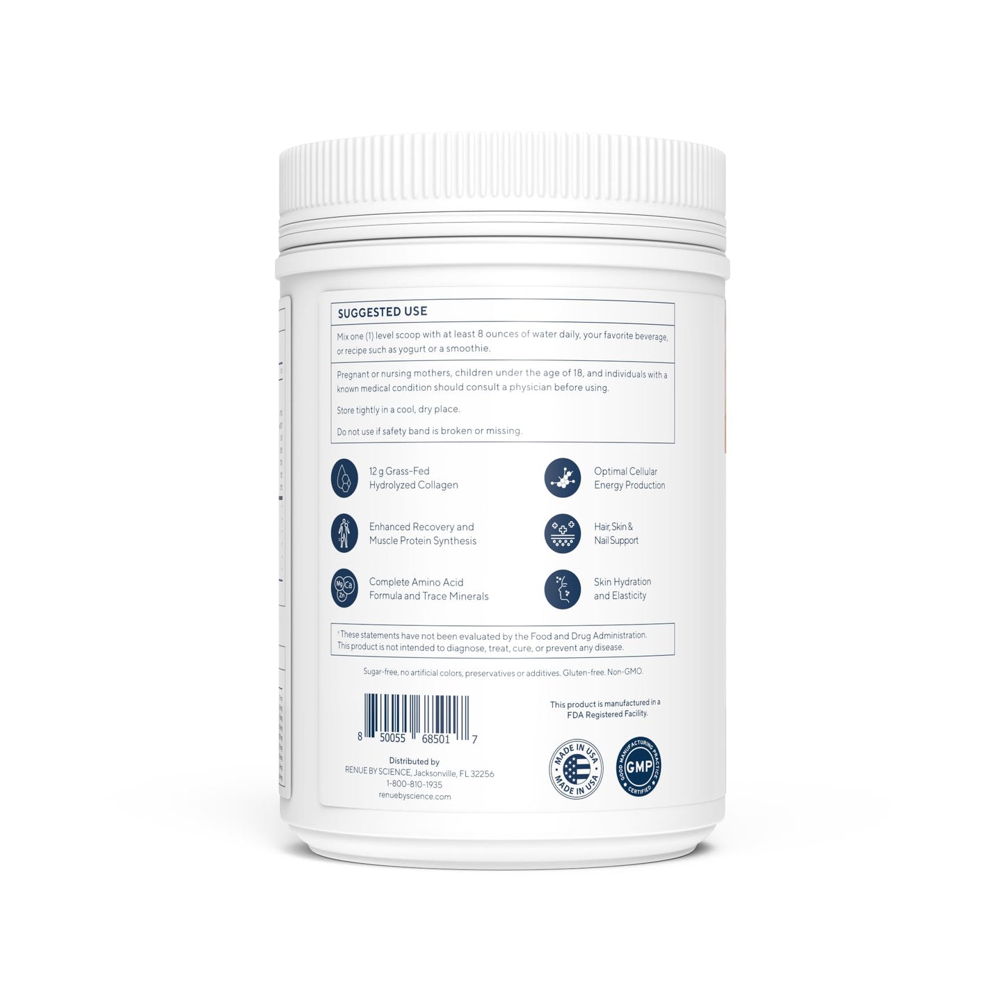 Renue By Science Skin & Body Essentials Collagen Peptides Electrolytes Creatine & BCAA Powder 31.9582