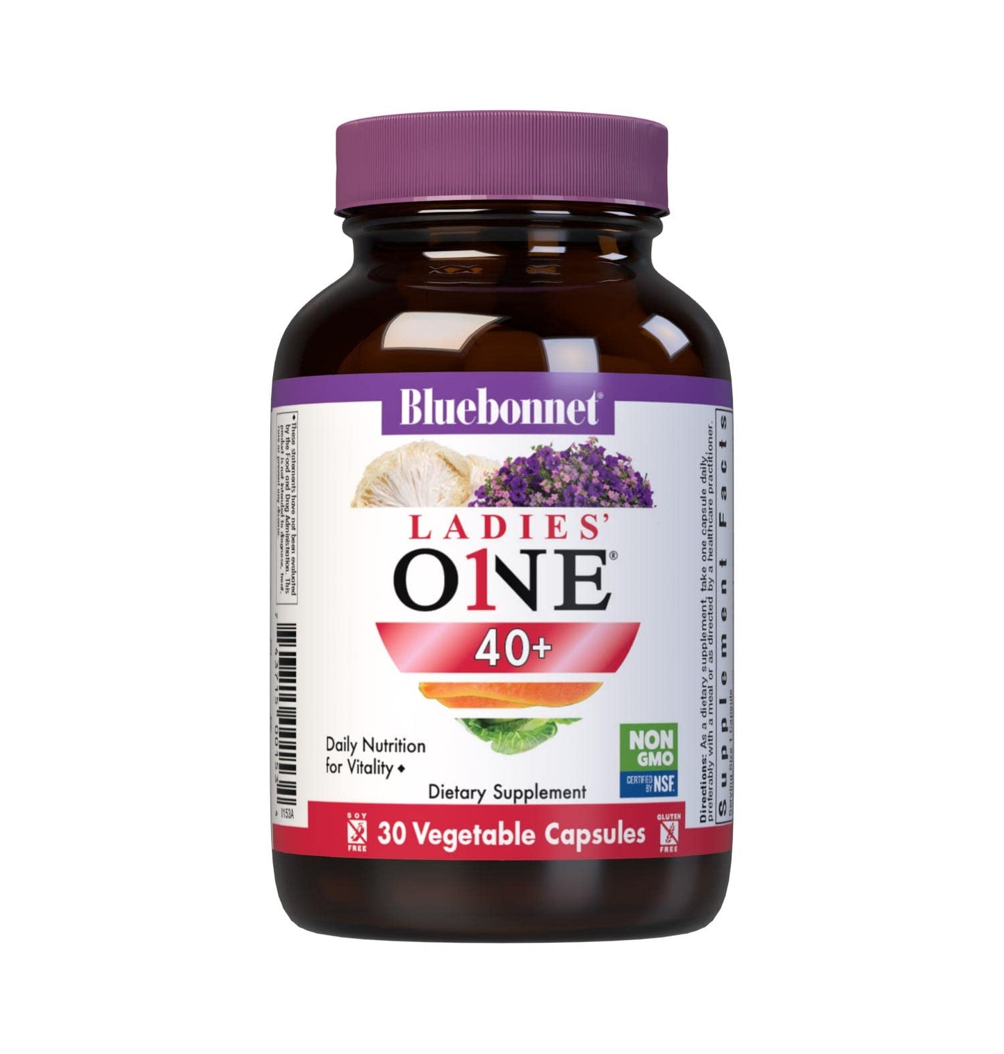 BlueBonnet Ladies’ ONE 40+ Whole Food-Based Multivitamin for Women 40+ Capsule, 30 Capsules