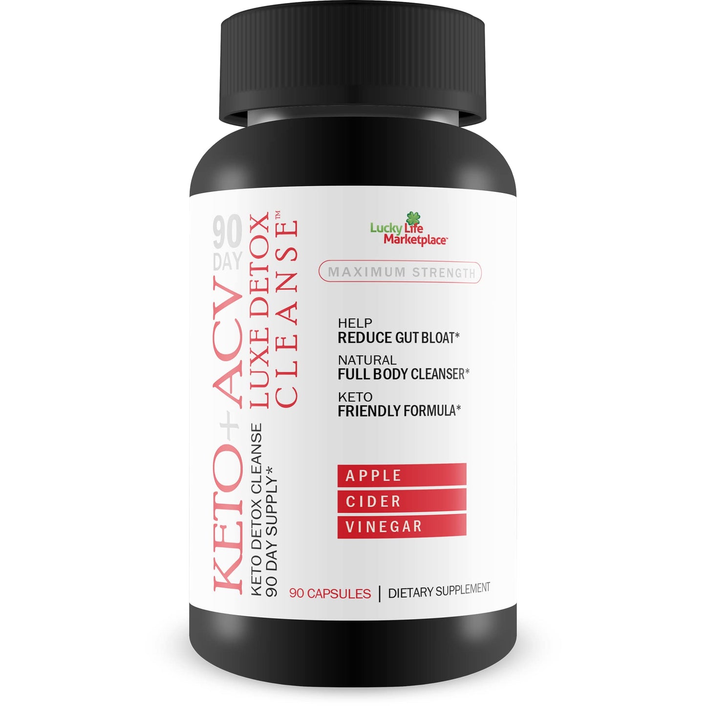 Generic 90 Day Keto + ACV Luxe Detox Cleanse Capsule, 90 Count