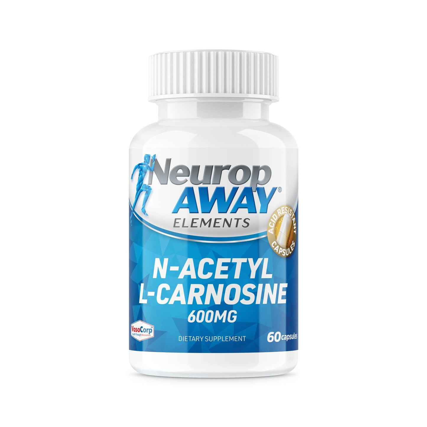 NeuropAWAY N-Acetyl-L-Carnosine 600mg Capsules, 60 Count