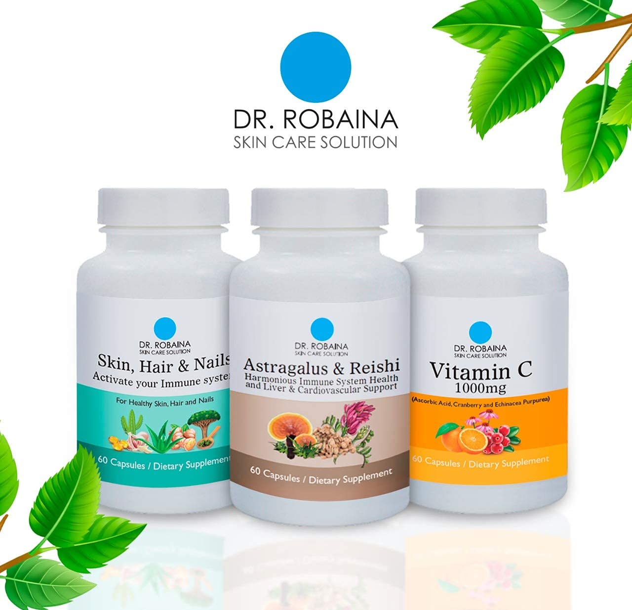 Dr. Robaina Skin Care Solution - Skin, Hair & Nails Capsules - Immune Support, 60 Capsules