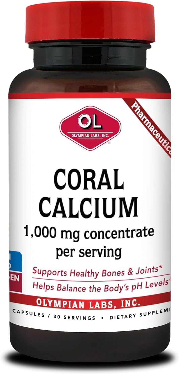 Olympian Labs Coral Calcium 1000mg Concentrate Capsules, 90 Capsules