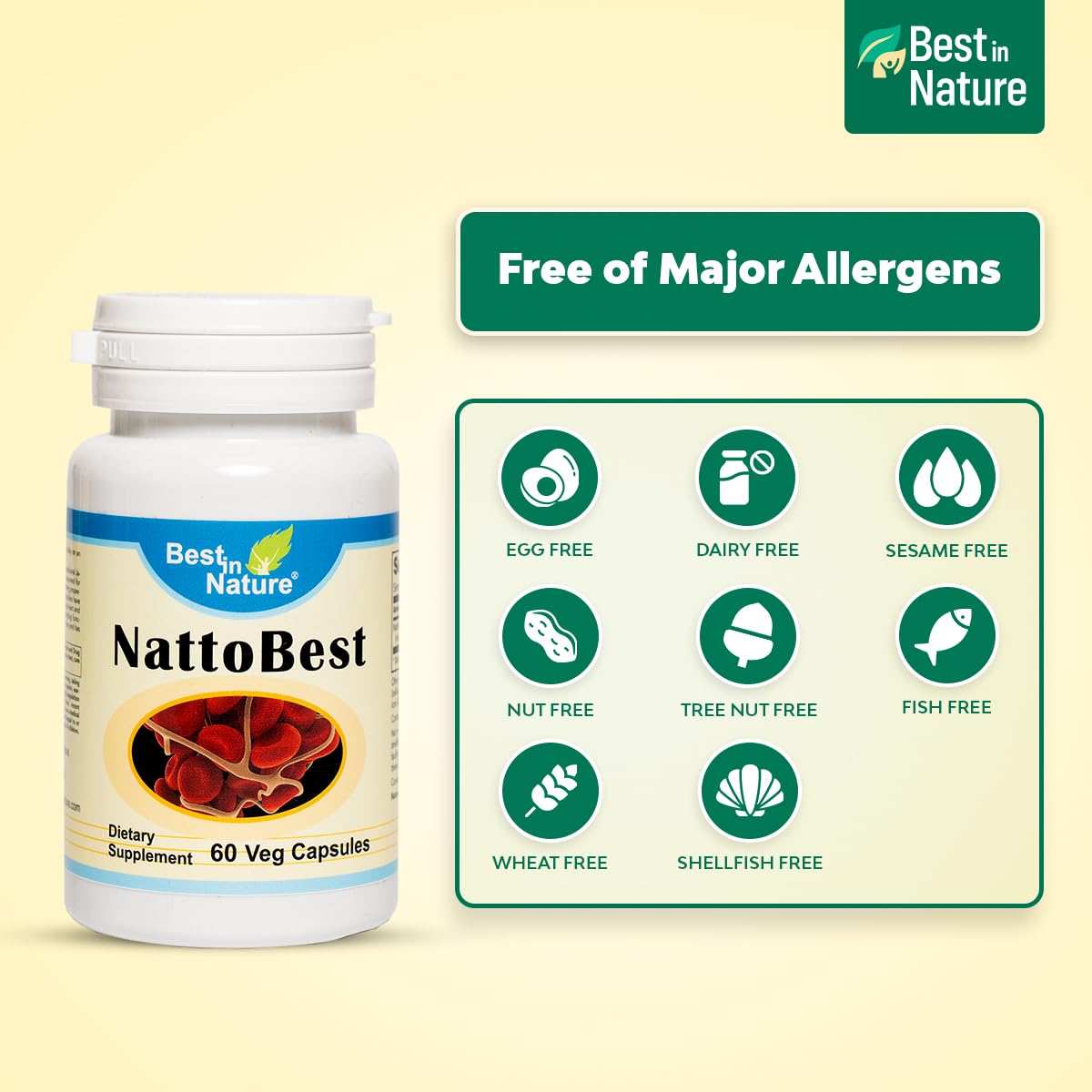 Best in Nature NattoBest Capsule 60 Count