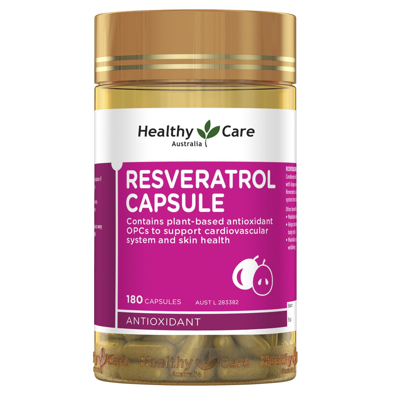 Healthy Care Australia Resveratrol Capsule, 180 Capsules