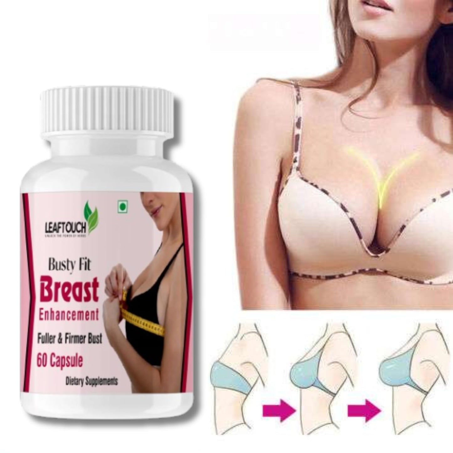 LEAFTOUCH-UNLOCK THE POWER OF HERBS Breast Enhancement Capsule 60 Count