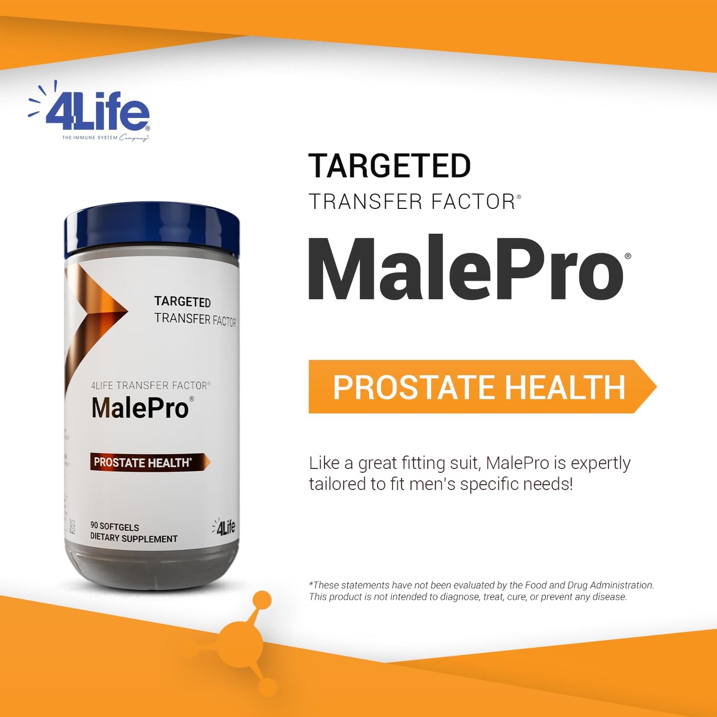 4Life Transfer Factor MalePro Prostate Support with Lycopene Softgels 90