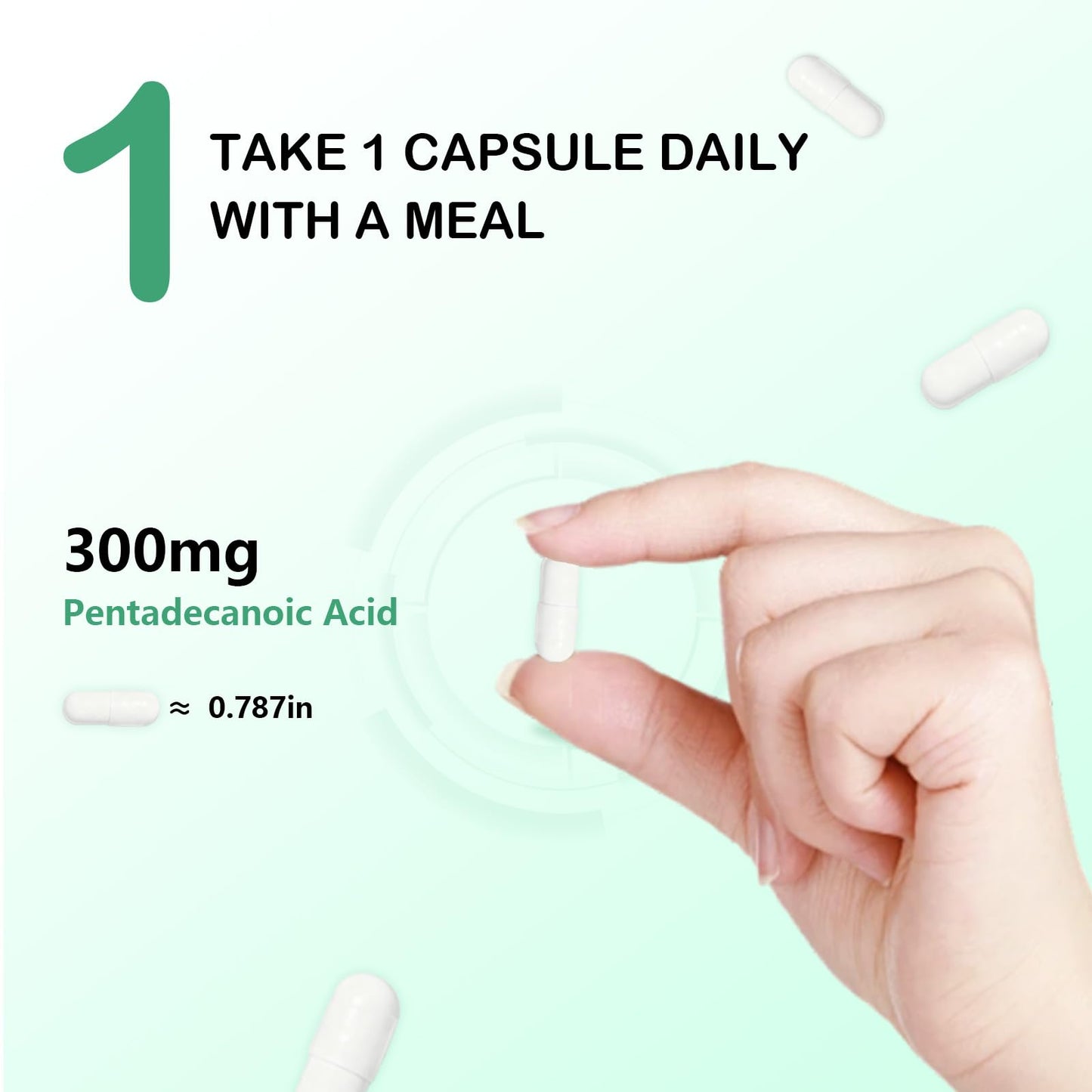 DNOUHN Pentadecanoic Acid C15:0 Supplements 300mg Sourced from High-Altitude Sheep Milk Capsules 60