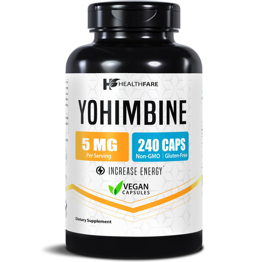 Healthfare Yohimbine HCL 5mg Capsule, 240 Capsules