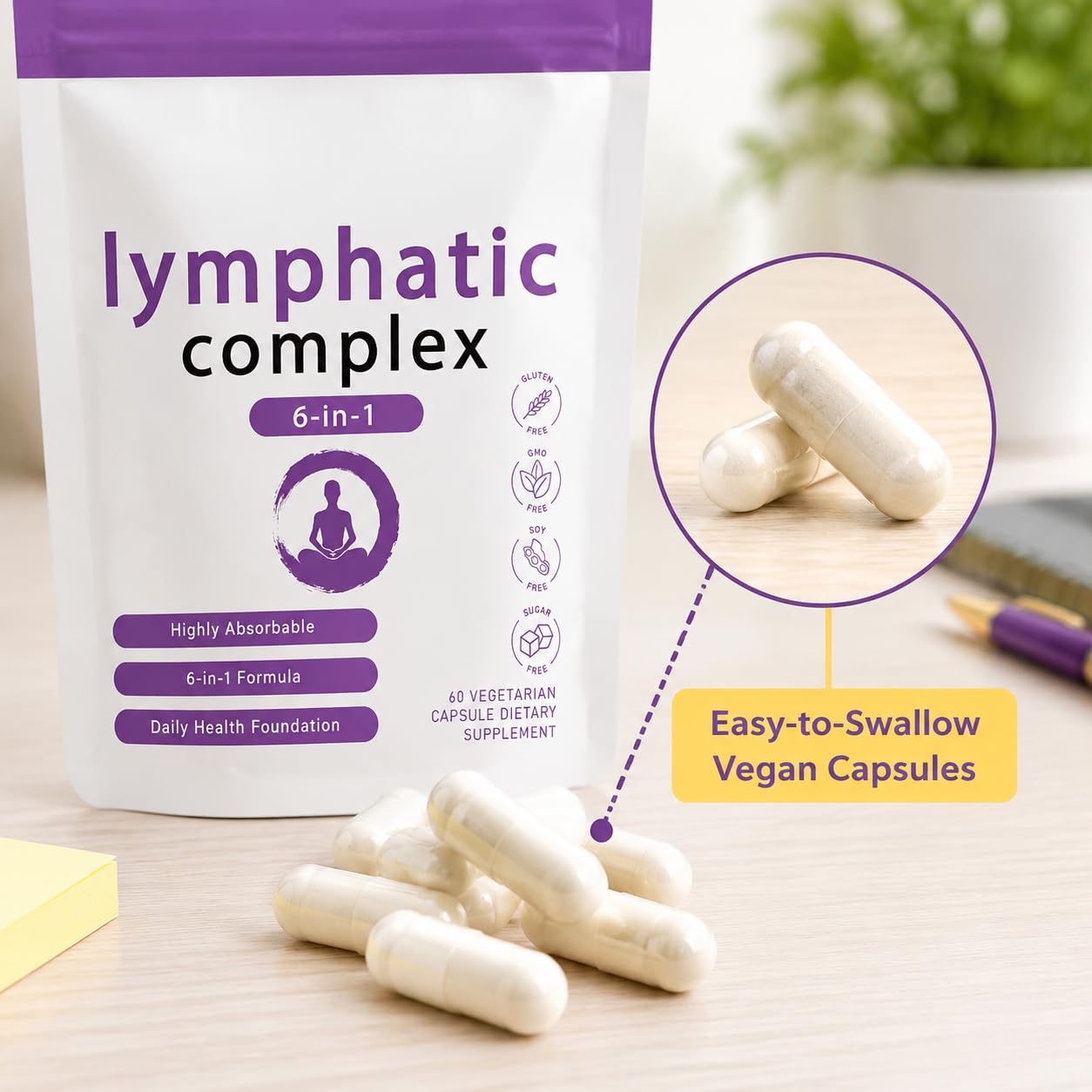 FW ZONE Lymphatic Complex 6-in-1 Capsules, 1 Count