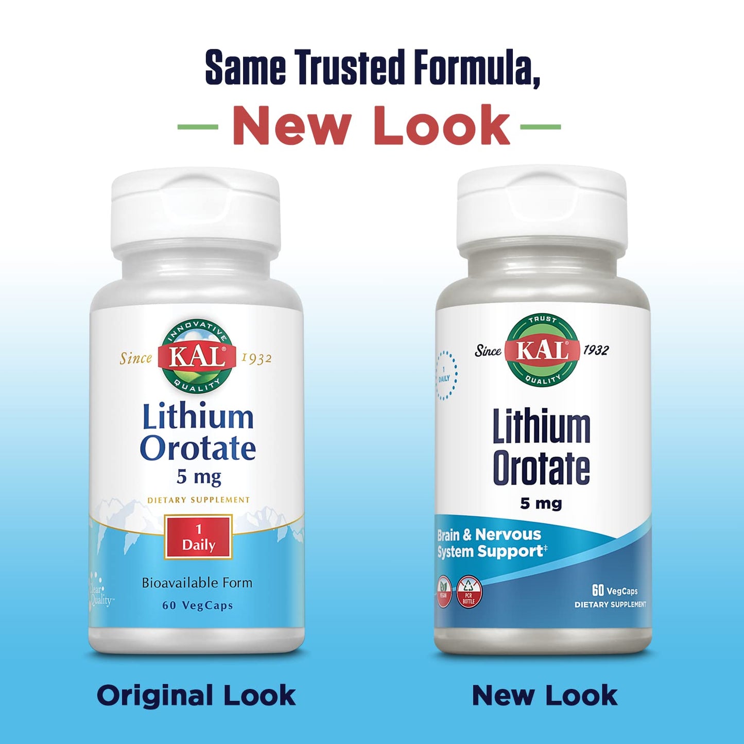 KAL Lithium Orotate 5mg Capsule, 60 Count