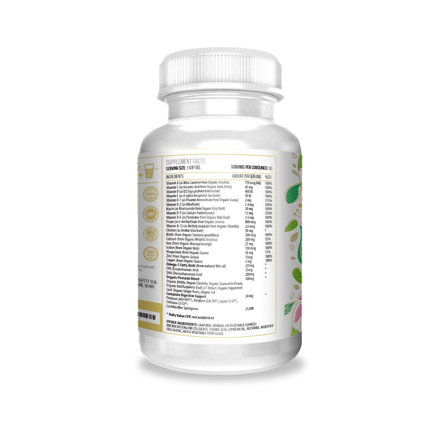 ACTIF Organic Prenatal Vitamin Softgel, 1 Count
