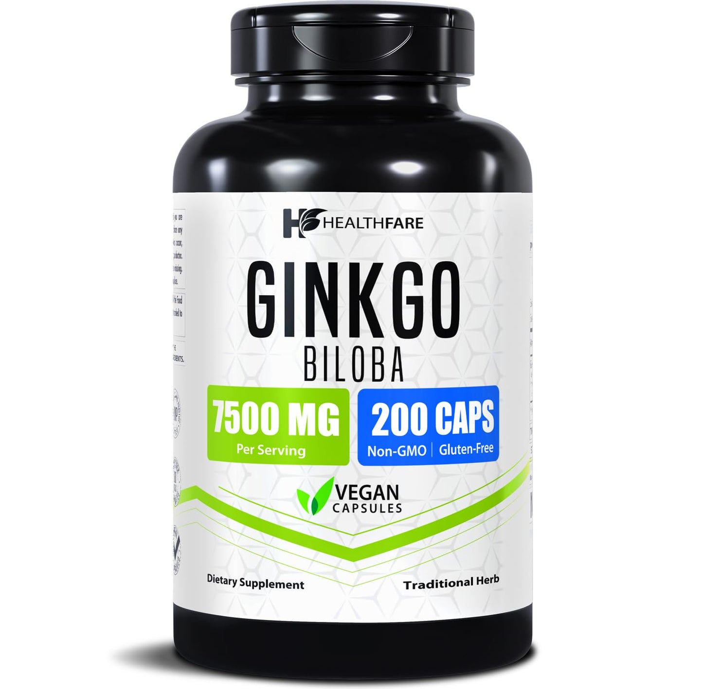 Healthfare Ginkgo Biloba Extract Capsules 200 Count