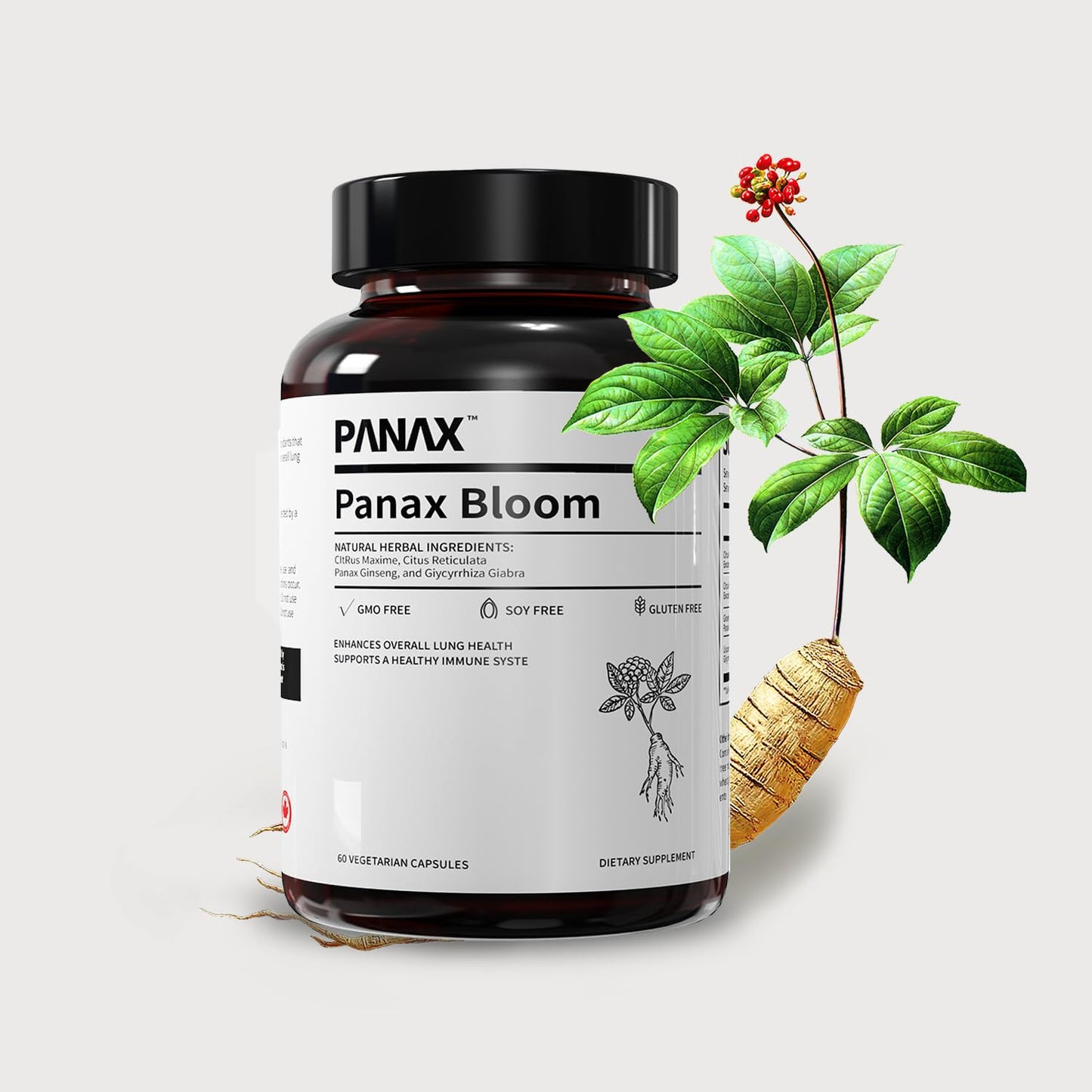 Panax Bloom Daily Breathing Health Supplement, 60 Capsules