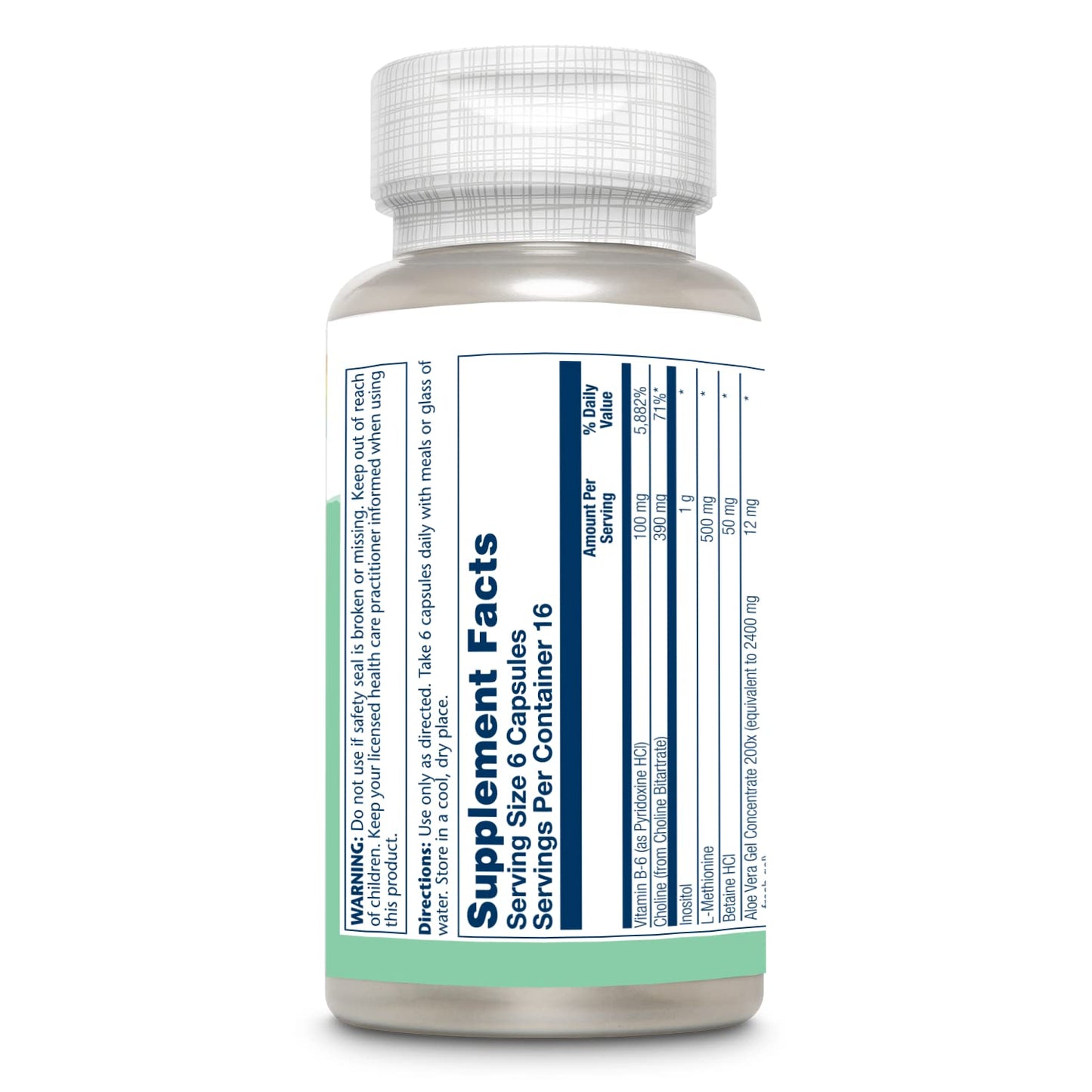 SOLARAY Lipotropic 1000 Plus Vitamin Capsules 100 Count