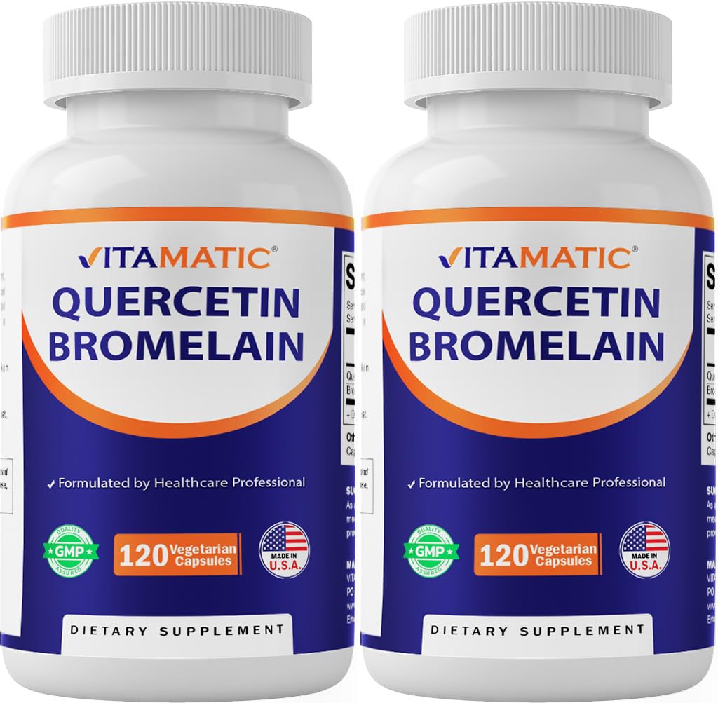 Vitamatic Quercetin with Bromelain Capsules 120 Count