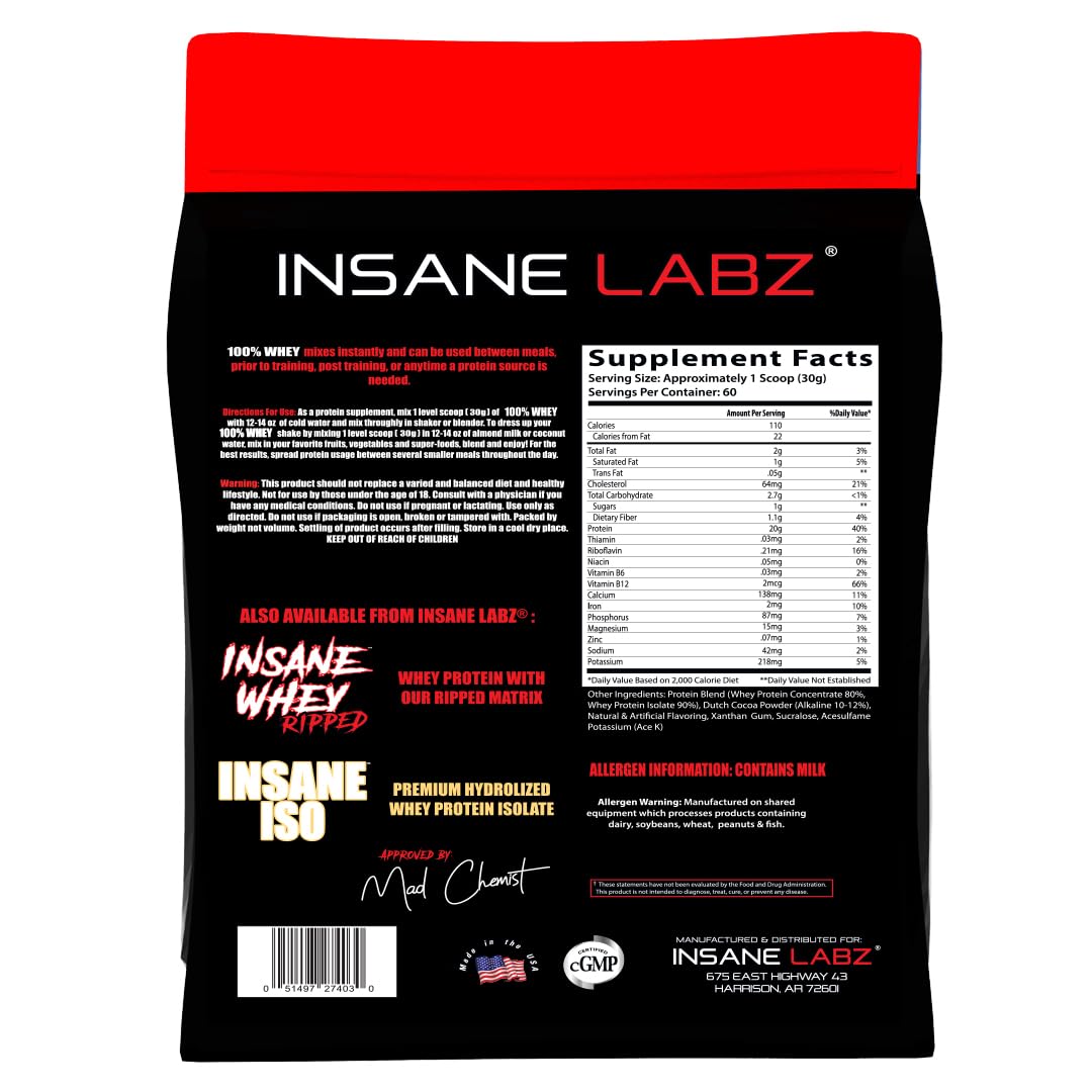 Insane Labz 100% Whey Protein Powder 64