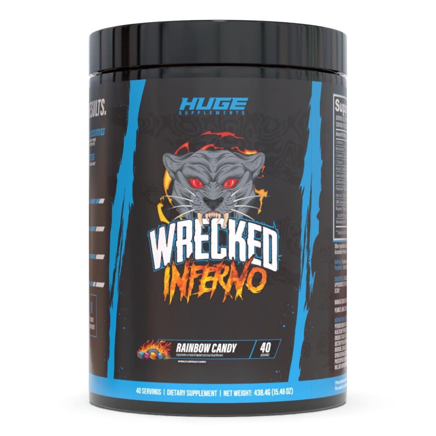 Huge Supplements Wrecked Inferno Thermogenic Pre Workout Powder, 15.5 oz
