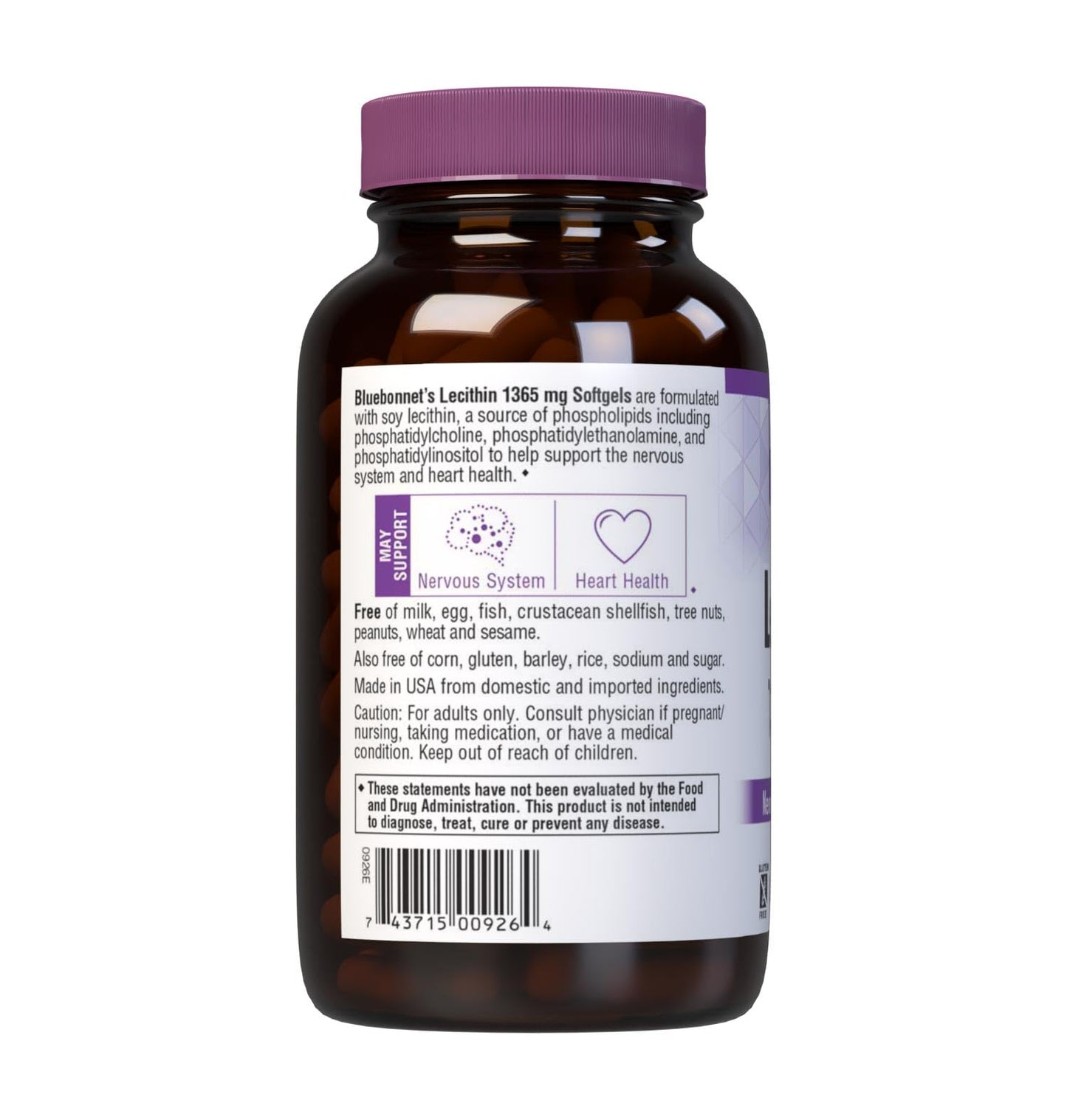 BlueBonnet Lecithin 1365 mg Softgel 180 Count