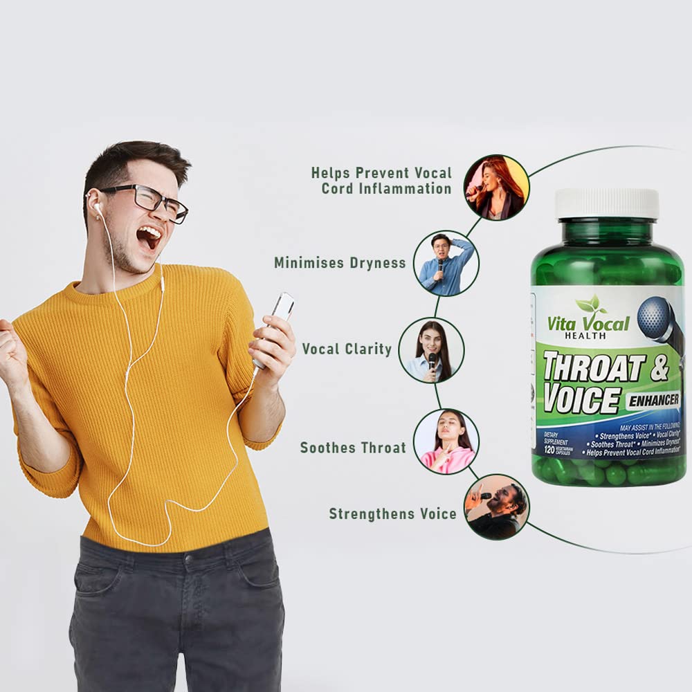 VITA VOCAL Throat & Voice Enhancer Capsules 120 Count