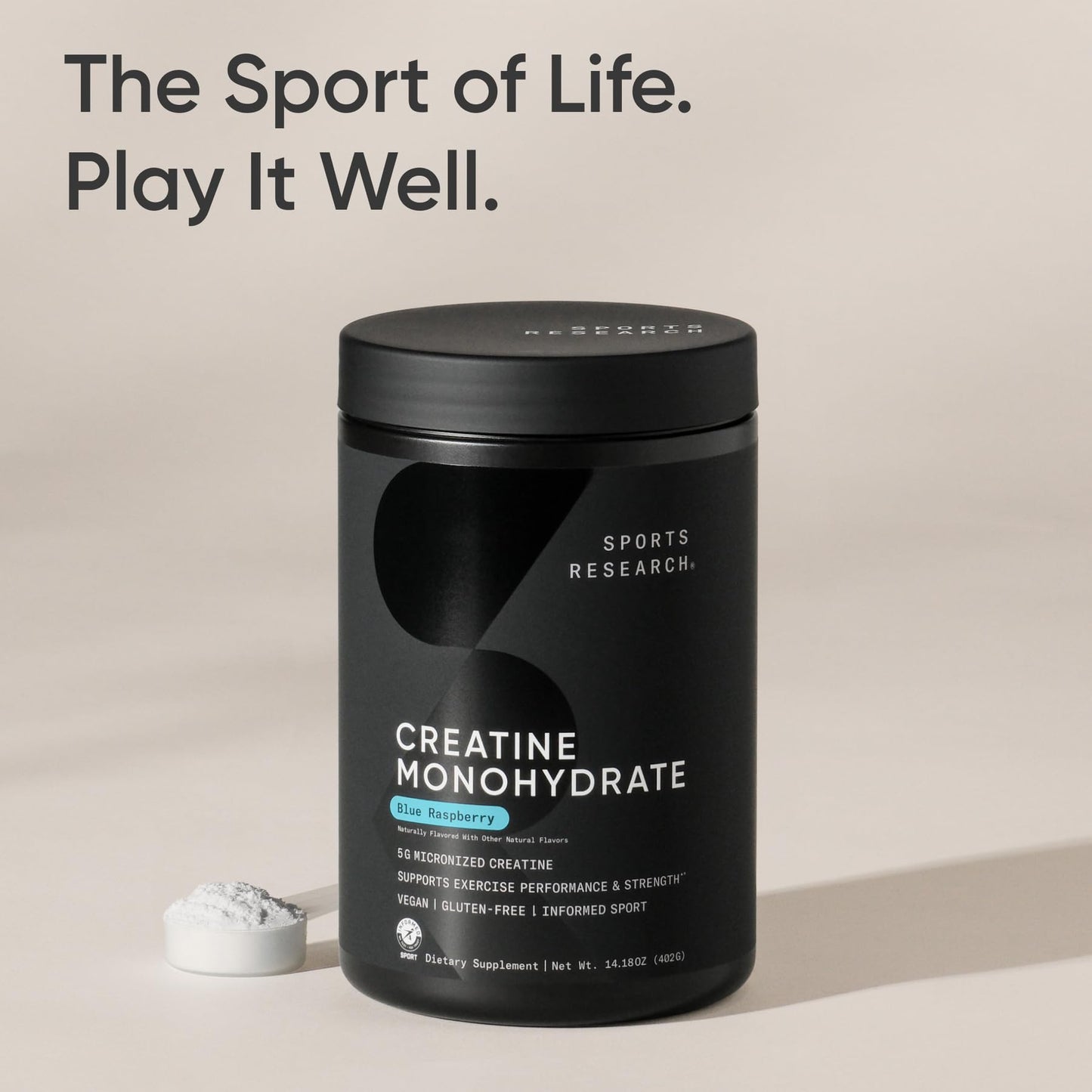 Sports Research Creatine Monohydrate Powder 14.18 oz