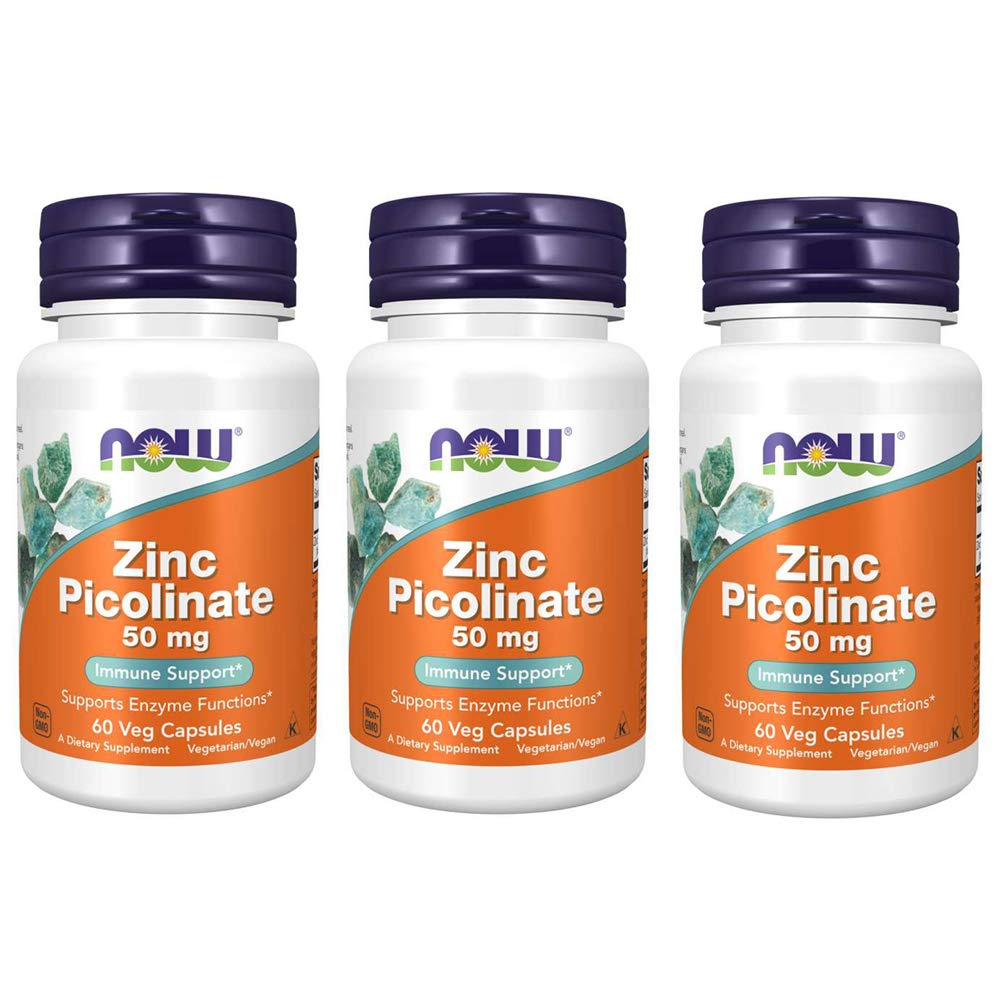 NOW Foods Zinc Picolinate 50mg Capsules 180 Capsules