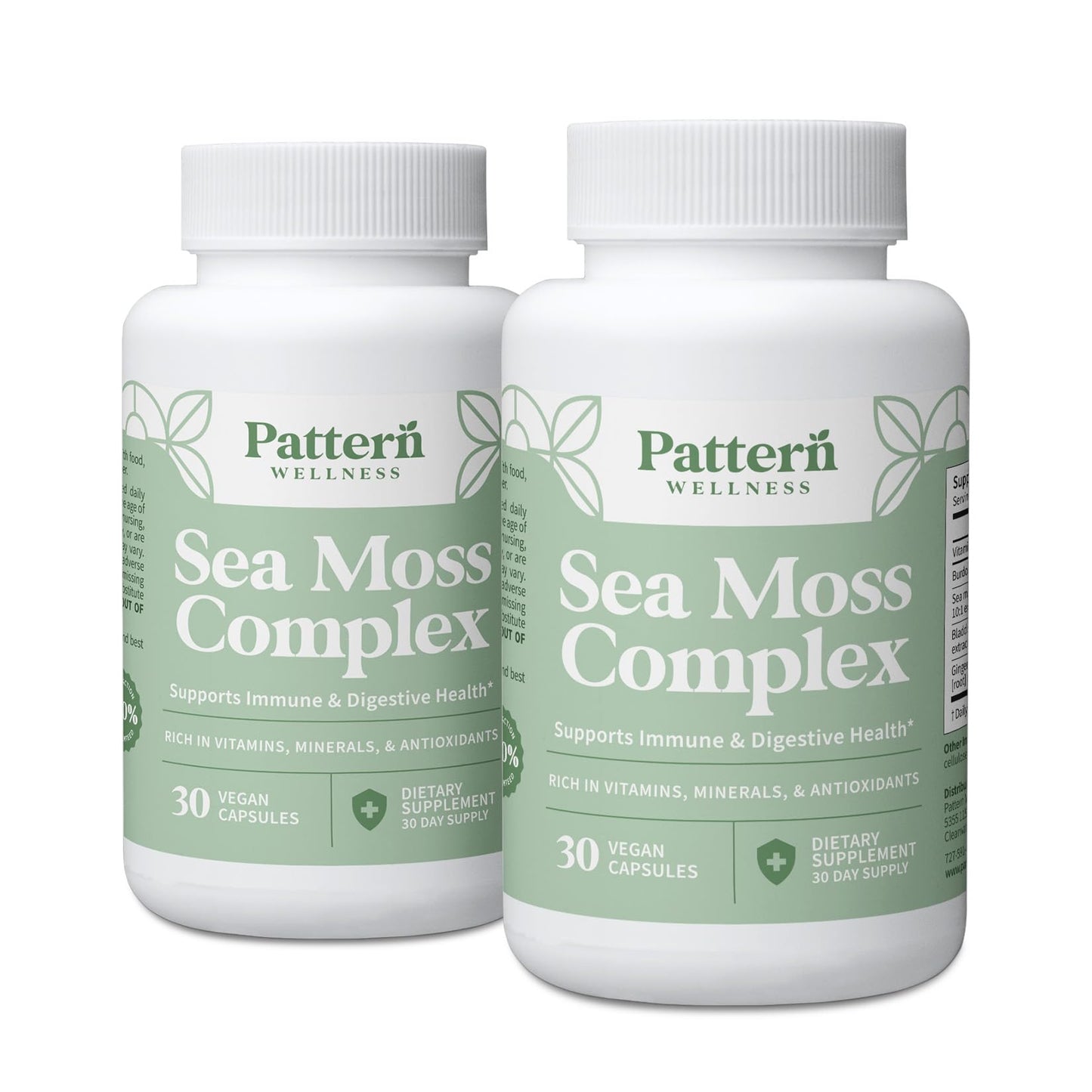 Pattern Wellness Sea Moss Complex Supplement Capsules, 60 Capsules