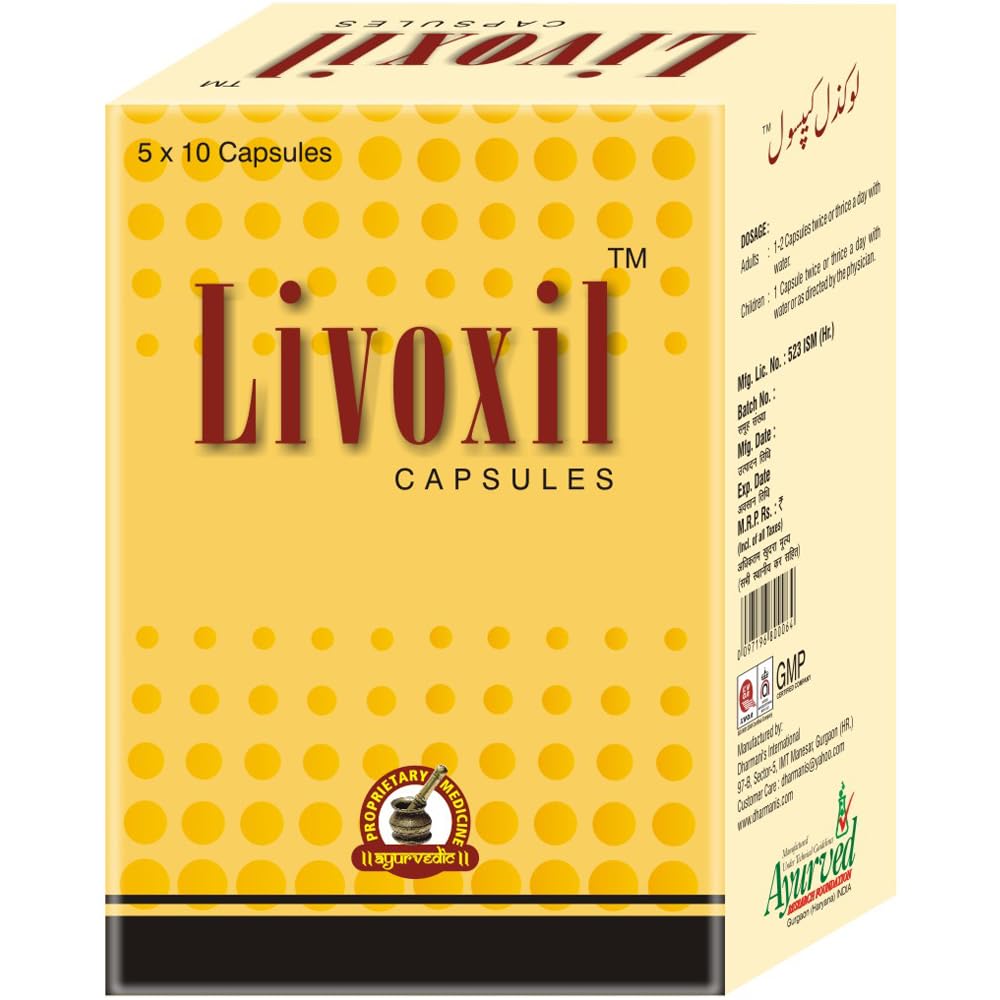 Ayurved Research Foundation Livoxil Liver Cleanse Detox & Repair Fatty Liver Formula - Natural Liver Health Support Supplement, 200 Capsules