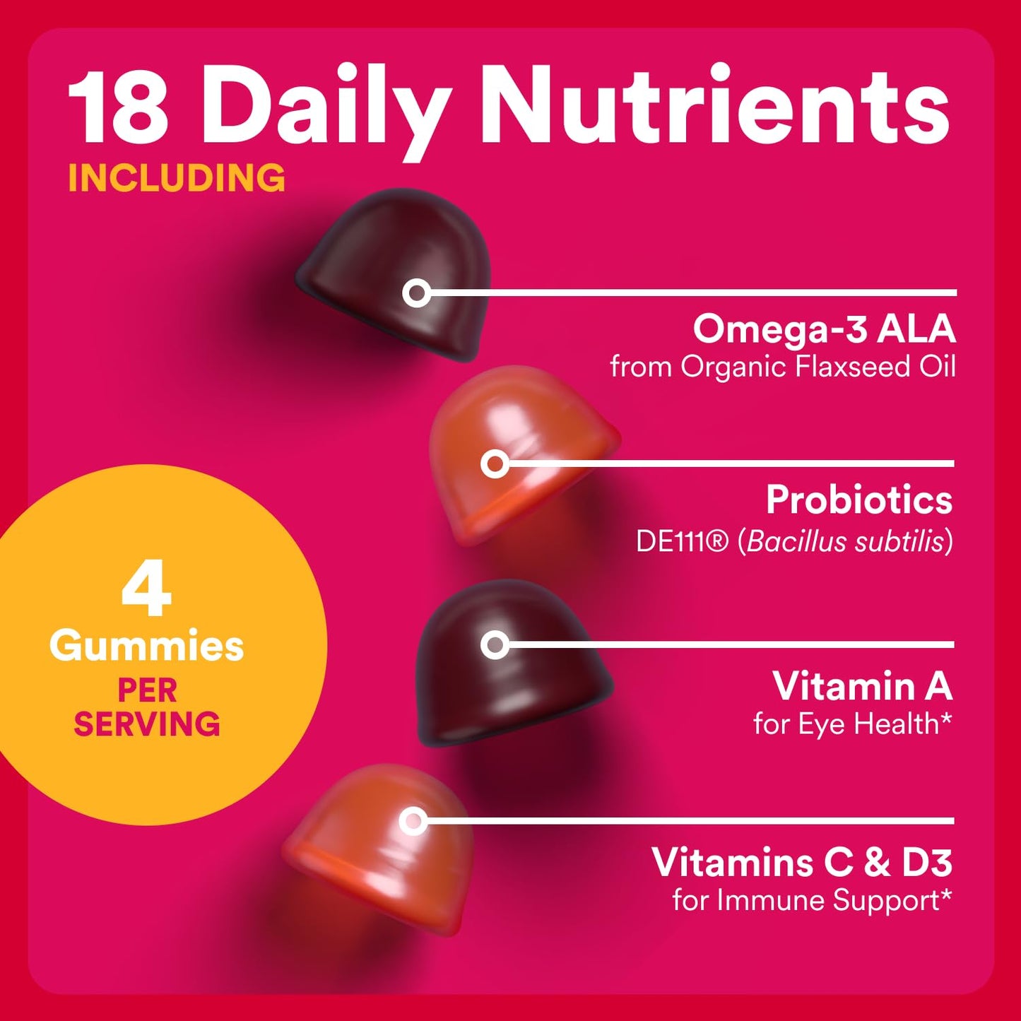 SmartyPants Organic Women's Multivitamin Gummies, 120 Count
