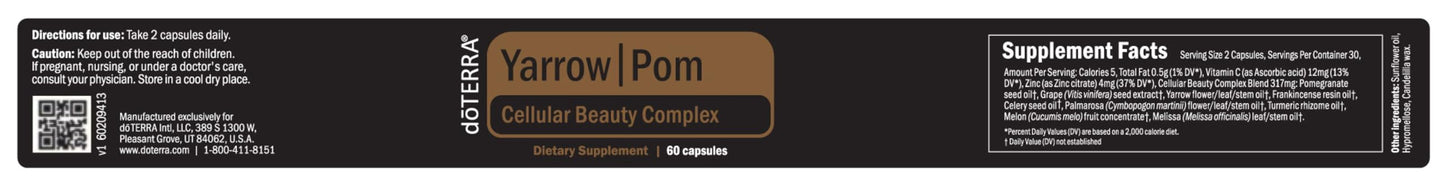 doTERRA Yarrow Pom Capsules - Cellular Beauty Complex, 60 Count