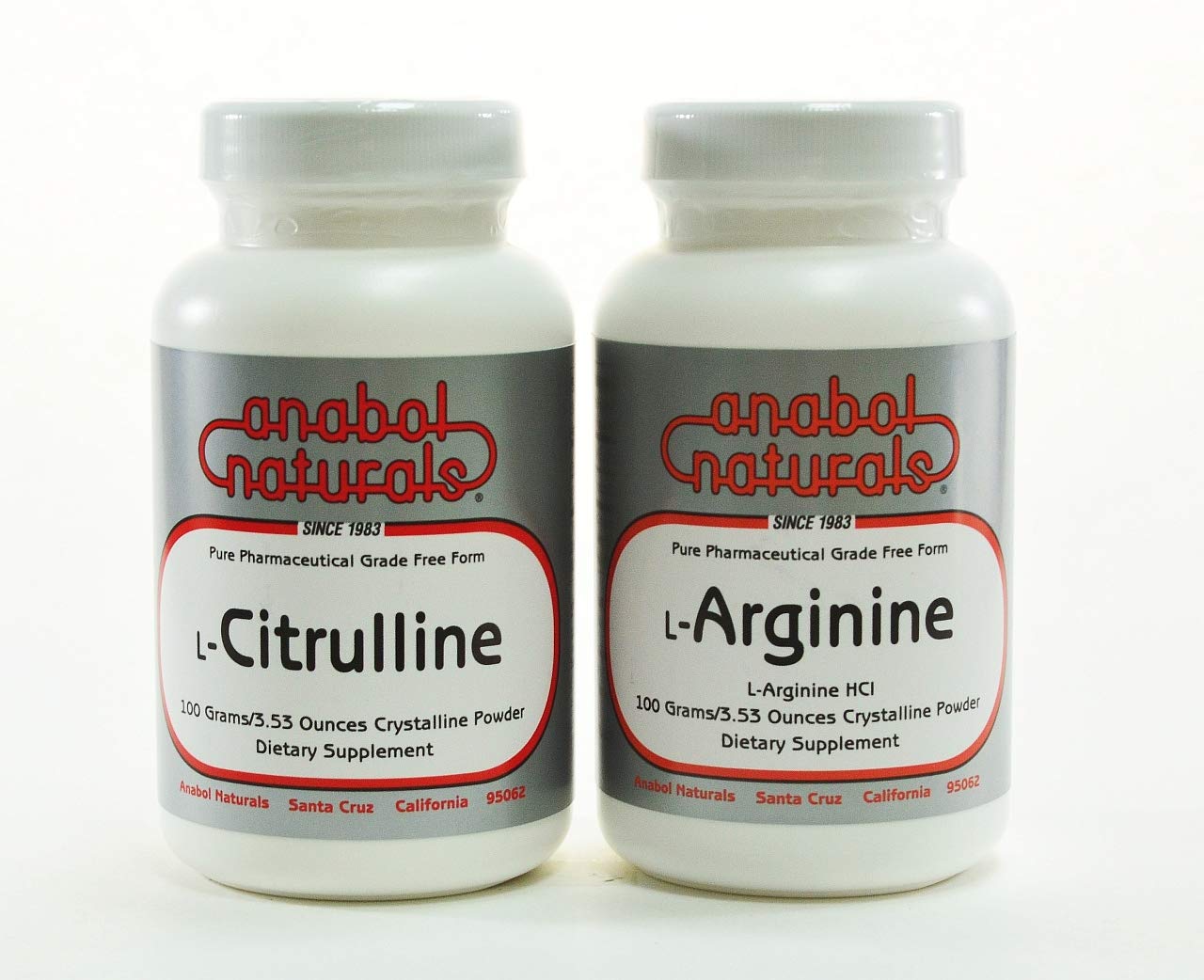 Anabol Naturals Nitric Oxide (N.O.) Stack L-Arginine & L-Citrulline Powder, 7.05 oz