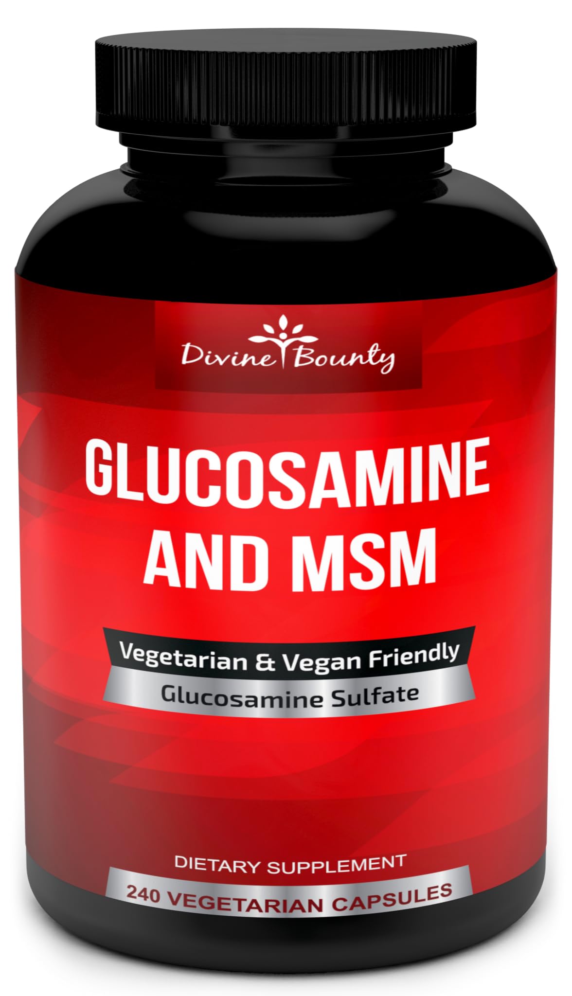 Divine Bounty Glucosamine Sulfate 2000mg with MSM Capsules, 240 Count
