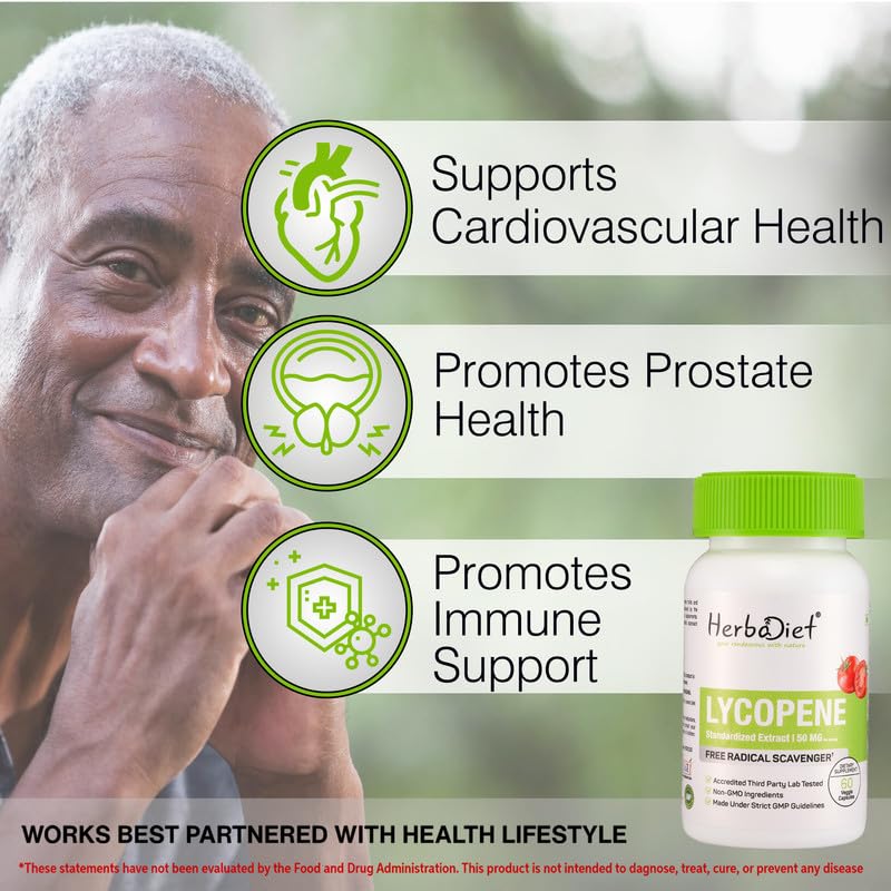 Herbadiet Lycopene 50mg Capsules, 120 Capsules