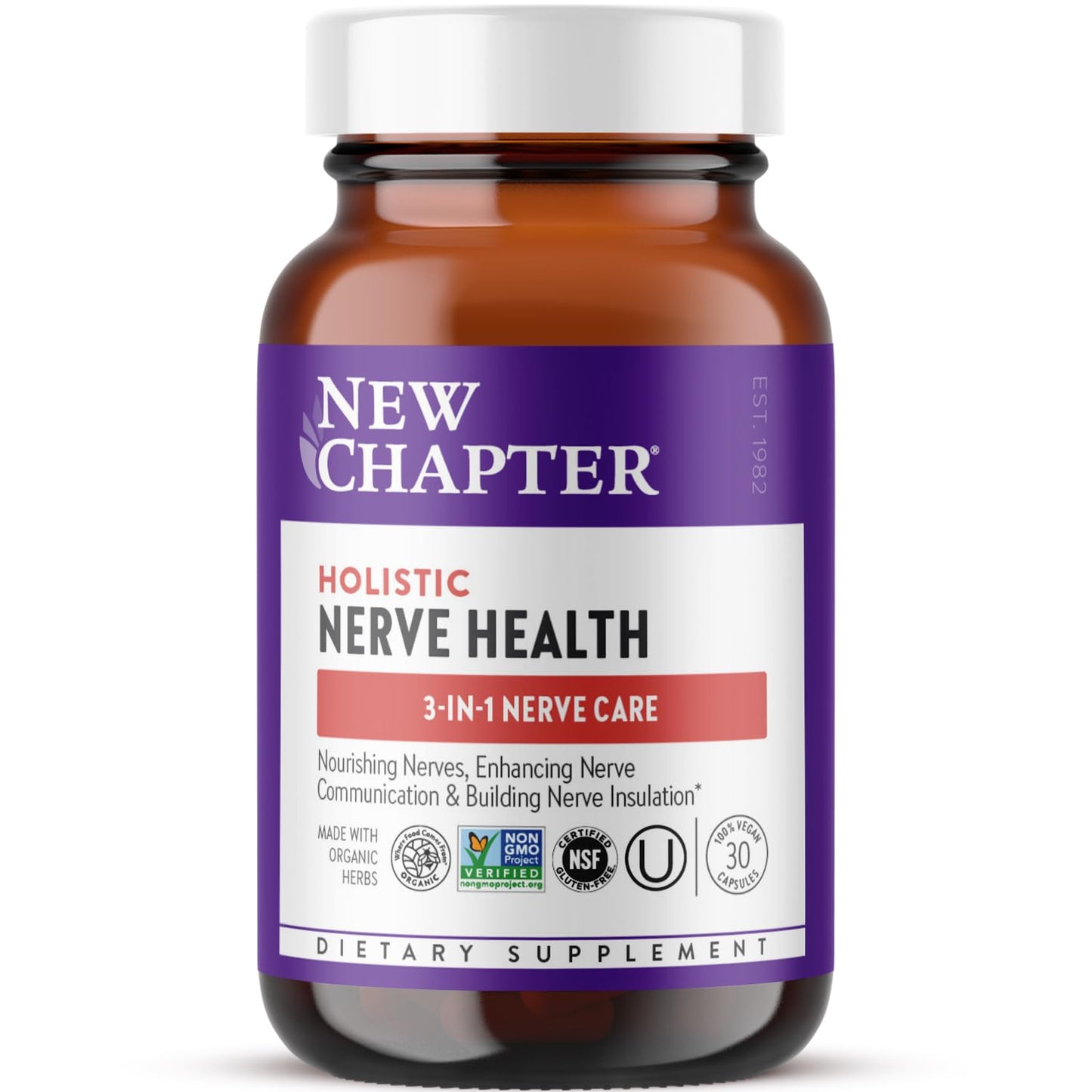 New Chapter B Vitamin Nerve Health Supplement Capsules 30