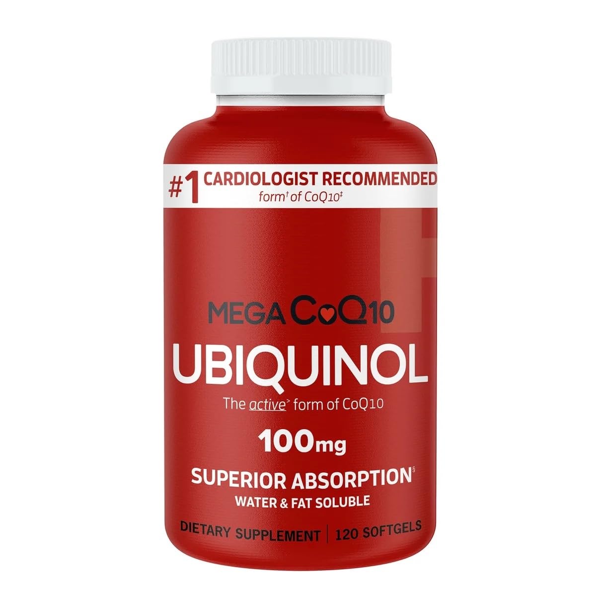 Generic Mega CoQ10 Ubiquinol 100 mg Softgel 120 Count