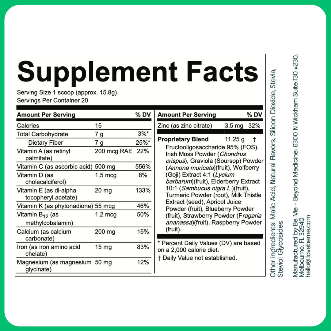 Beyond Medicine BeBalanced Soursop Shake Blend Powder 11.15 Ounce