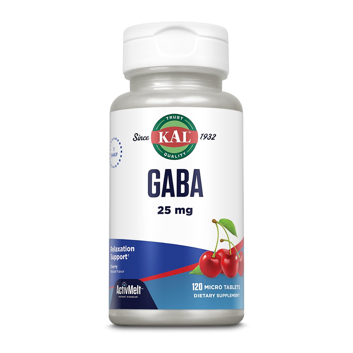 KAL GABA Supplement Tablet, 120 Count