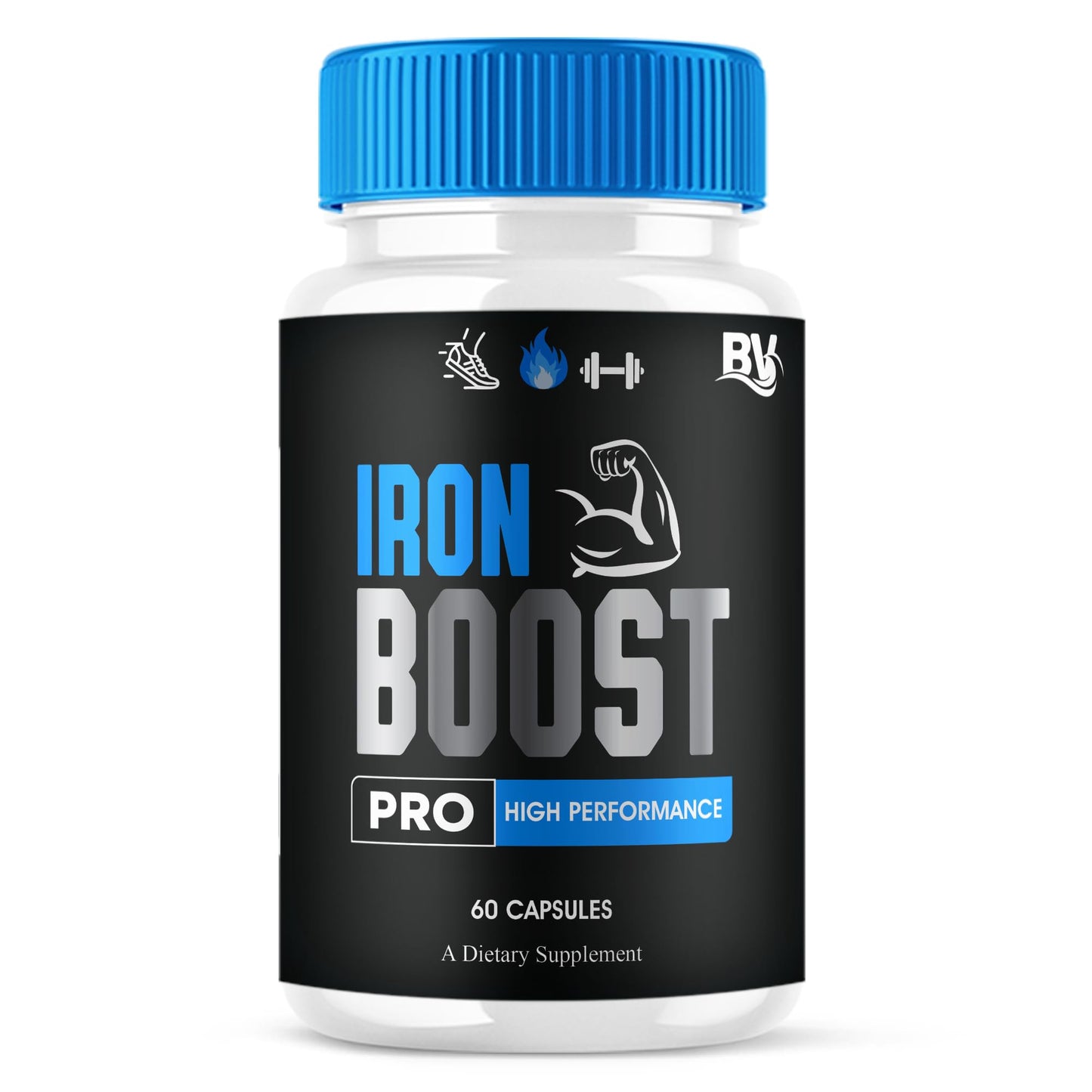 Blue Vibe Iron Boost Pro Premium Supplement Capsules, 60 Count