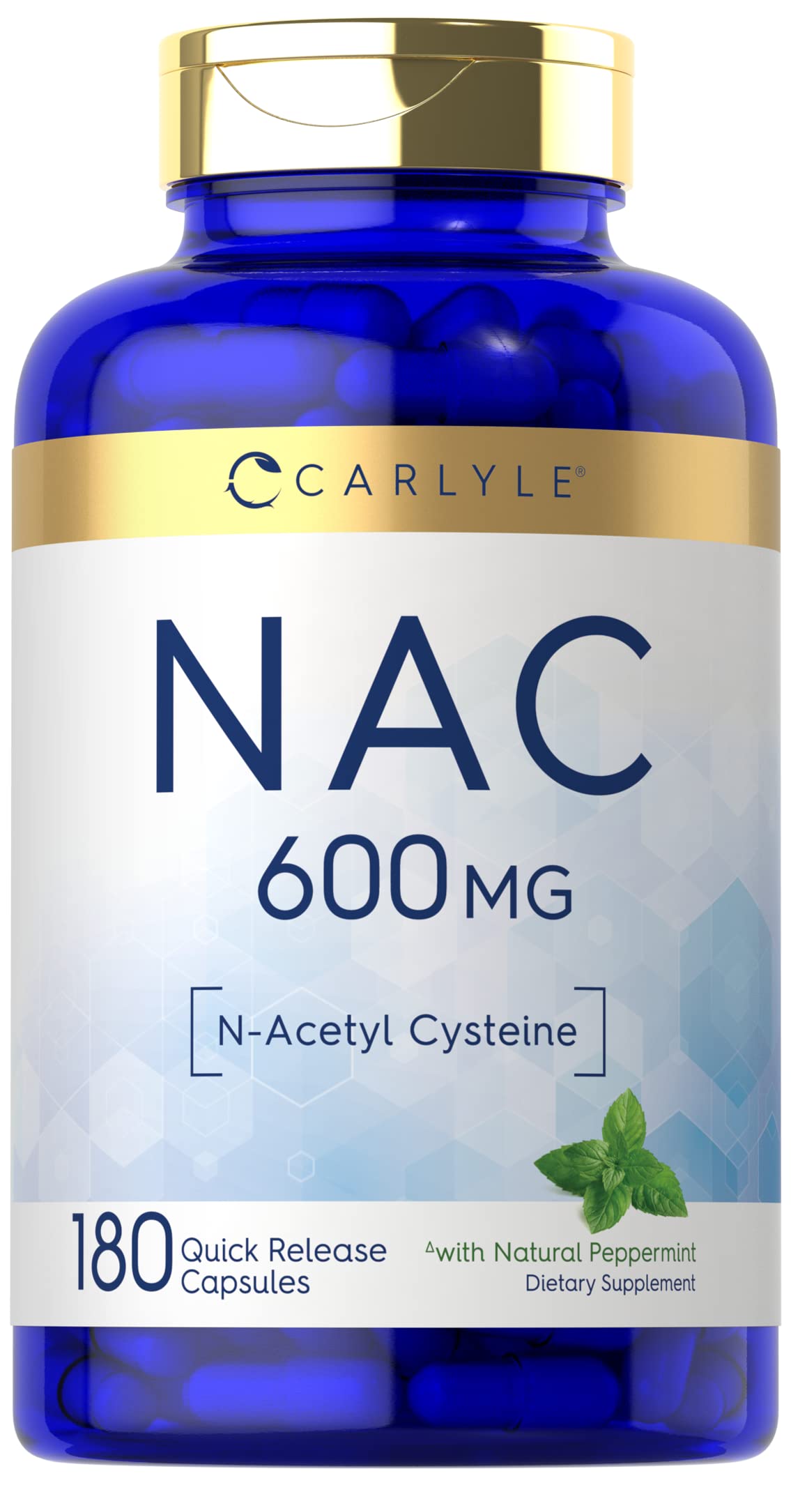 Carlyle NAC N-Acetyl Cysteine 600mg Capsules 180 Count